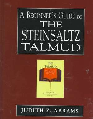 A Beginner's Guide to the Steinsaltz Talmud de Judith Z. Abrams