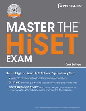 Master the HiSET Exam, 2nd edition de Peterson's