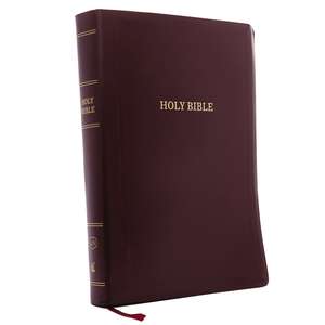 KJV Holy Bible: Super Giant Print with 43,000 Cross References, Burgundy Leather-look, Red Letter, Comfort Print: King James Version de Thomas Nelson