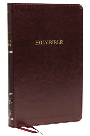 KJV, Deluxe Thinline Reference Bible, Leathersoft, Burgundy, Red Letter, Comfort Print: Holy Bible, King James Version de Thomas Nelson