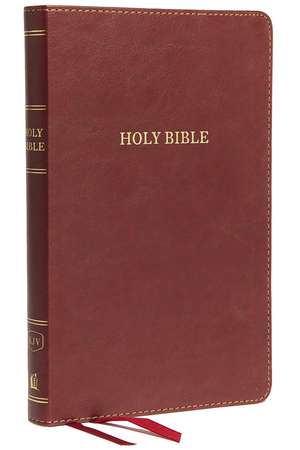 KJV Holy Bible: Thinline, Burgundy Leathersoft, Red Letter, Comfort Print (Thumb Indexed): King James Version: Holy Bible, King James Version de Thomas Nelson