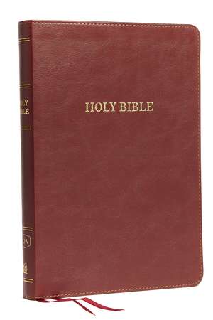 KJV Holy Bible: Large Print Thinline, Burgundy Leathersoft, Red Letter, Comfort Print (Thumb Indexed): King James Version: Holy Bible, King James Version de Thomas Nelson