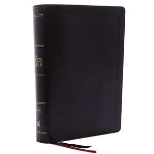 The KJV, Open Bible, Leathersoft, Black, Thumb Indexed, Red Letter, Comfort Print: Complete Reference System de Thomas Nelson