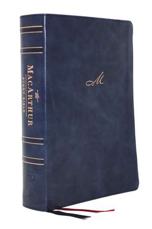 NKJV, MacArthur Study Bible, 2nd Edition, Leathersoft, Blue, Thumb Indexed, Comfort Print: Unleashing God's Truth One Verse at a Time de John F. MacArthur