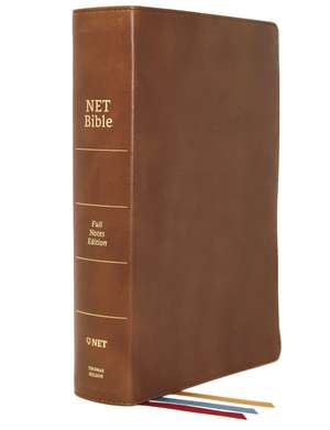 NET Bible, Full-notes Edition, Genuine Leather, Brown, Thumb Indexed, Comfort Print: Holy Bible de Thomas Nelson