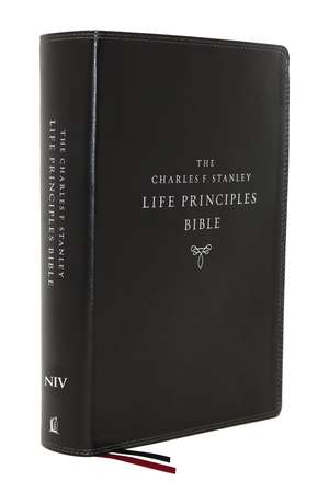 NIV, Charles F. Stanley Life Principles Bible, 2nd Edition, Leathersoft, Black, Comfort Print: Growing in Knowledge and Understanding of God Through His Word de Charles F. Stanley