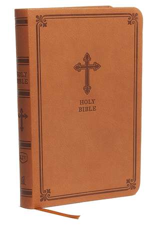 KJV, Value Thinline Bible, Compact, Leathersoft, Brown, Red Letter, Comfort Print: Holy Bible, King James Version de Thomas Nelson