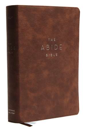 NKJV, Abide Bible, Leathersoft, Brown, Red Letter, Comfort Print: Holy Bible, New King James Version de Taylor University Center for Scripture Engagement