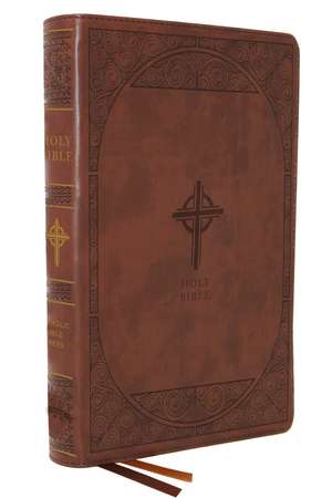 NABRE, New American Bible, Revised Edition, Catholic Bible, Large Print Edition, Leathersoft, Brown, Comfort Print: Holy Bible de Catholic Bible Press