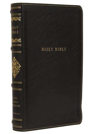 KJV, Personal Size Reference Bible, Sovereign Collection, Leathersoft, Black, Red Letter, Thumb Indexed, Comfort Print: Holy Bible, King James Version de Thomas Nelson