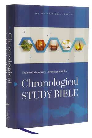 NIV, Chronological Study Bible, Hardcover, Comfort Print: Holy Bible, New International Version de Thomas Nelson