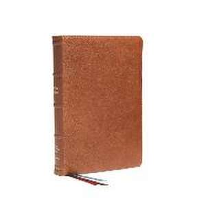 NKJV, Reference Bible, Classic Verse-by-Verse, Center-Column, Premium Goatskin Leather, Brown, Premier Collection, Red Letter, Thumb Indexed, Comfort Print: Holy Bible, New King James Version de Thomas Nelson