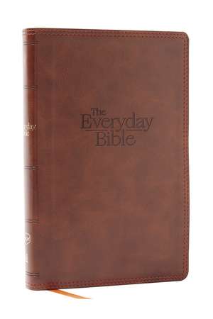 NKJV, The Everyday Bible, Brown Leathersoft, Red Letter, Comfort Print: 365 Daily Readings Through the Whole Bible de Thomas Nelson