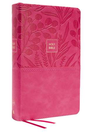 KJV Large Print Single-Column Bible, Personal Size with End-of-Verse Cross References, Pink Leathersoft, Red Letter, Comfort Print: King James Version: Holy Bible, King James Version de Thomas Nelson