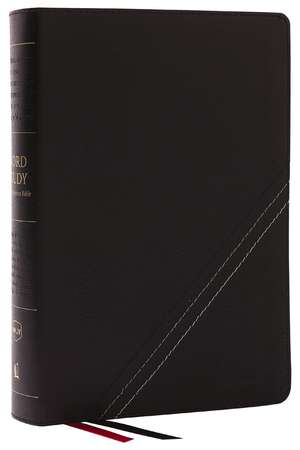 NKJV, Word Study Reference Bible, Bonded Leather, Black, Red Letter, Thumb Indexed, Comfort Print: 2,000 Keywords that Unlock the Meaning of the Bible de Thomas Nelson