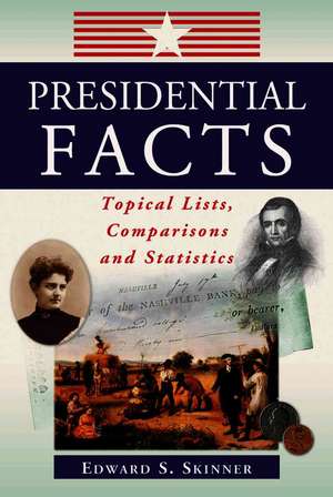 Presidential Facts: Topical Lists, Comparisons and Statistics de Edward S. Skinner