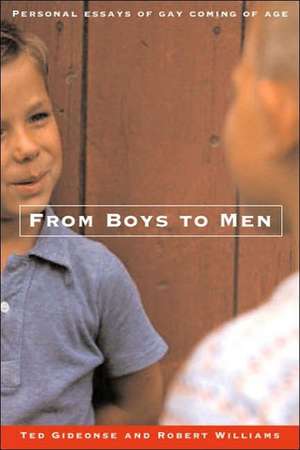 From Boys to Men: Gay Men Write About Growing Up de Ted Gideonse