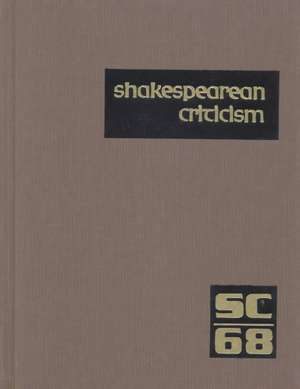 Shakespearean Criticism de Lynn M Zott