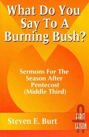 What Do You Say to a Burning Bush?: Cycle a (First Lesson) de Steven E. Burt