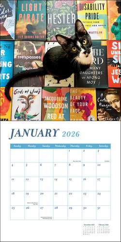 Cats and Books 2026 Wall Calendar de Rizzoli Universe