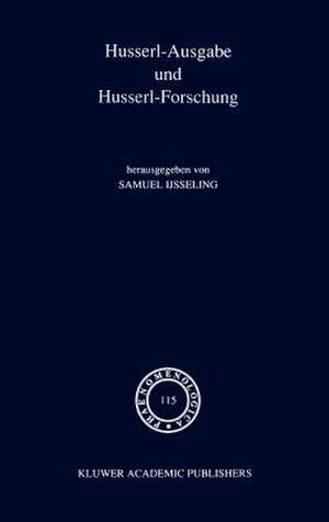 Husserl-Ausgabe und Husserl-Forschung de J.C. IJsseling