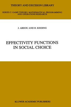 Effectivity Functions in Social Choice de J. Abdou