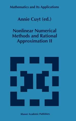 Nonlinear Numerical Methods and Rational Approximation II de A. Cuyt