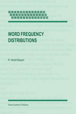 Word Frequency Distributions de R. Harald Baayen