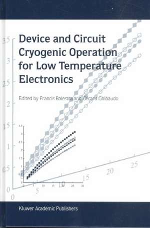 Device and Circuit Cryogenic Operation for Low Temperature Electronics de Francis Balestra