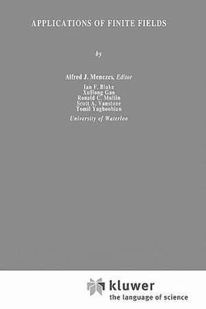 Applications of Finite Fields de Alfred J. Menezes