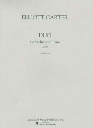 Duo: Violin and Piano de Carter Elliott