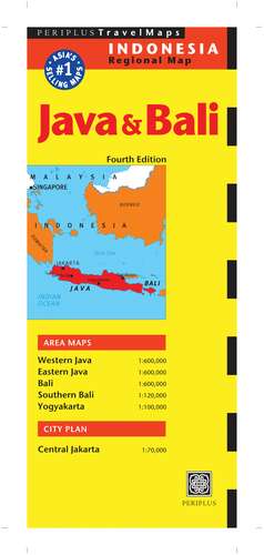 Java & Bali Travel Map Fourth Edition de Periplus Editors