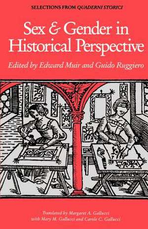 Sex and Gender in Historical Perspective de Muir