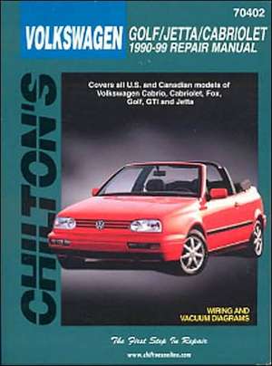 Volkswagen Golf, Jetta, and Cabriolet, 1990-98 de Chilton Automotive Books