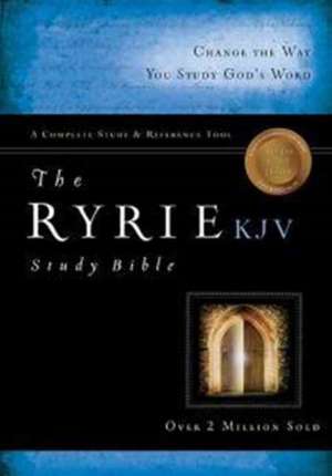 The Ryrie Study Bible: King James Version, Black, Bonded Leather, Red Letter, Ribbon Marker de Charles Ryrie