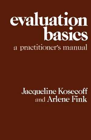 Evaluation Basics: A Practitioner's Manual de Jacqueline Kosecoff