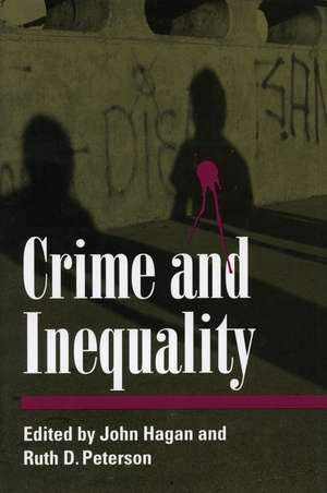 Crime and Inequality de John Hagan