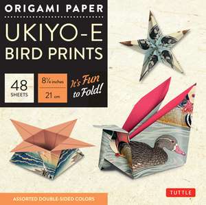 Origami Paper - Ukiyo-e Bird Prints - 8 1/4" - 48 Sheets: Tuttle Origami Paper: Origami Sheets Printed with 8 Different Designs: Instructions for 7 Projects Included de Tuttle Studio