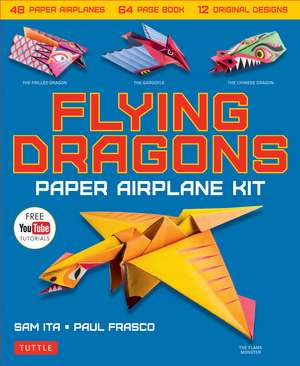 Flying Dragons Paper Airplane Kit: 48 Paper Airplanes, 64 Page Instruction Book, 12 Original Designs, YouTube Video Tutorials de Sam Ita