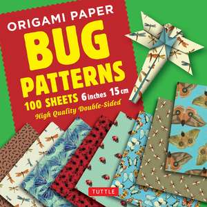 Origami Paper 100 sheets Bug Patterns 6" (15 cm): Tuttle Origami Paper: Origami Sheets Printed with 8 Different Designs: Instructions for 8 Projects Included de Tuttle Studio