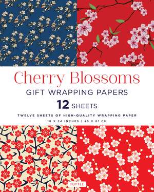 Cherry Blossoms Gift Wrapping Papers - 12 Sheets: 18 x 24 inch (45 x 61 cm) Wrapping Paper de Tuttle Studio