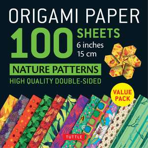 Origami Paper 100 sheets Nature Patterns 6" (15 cm): Tuttle Origami Paper: Origami Sheets Printed with 12 Different Designs (Instructions for 8 Projects Included) de Tuttle Studio