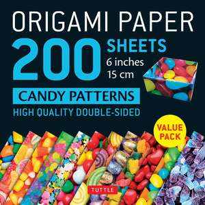 Origami Paper 200 sheets Candy Patterns 6" (15 cm): Tuttle Origami Paper: Double Sided Origami Sheets Printed with 12 Different Designs (Instructions for 6 Projects Included) de Tuttle Studio