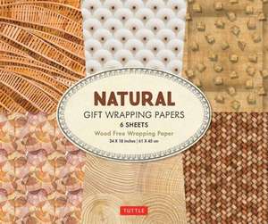 All Natural Gift Wrapping Papers 6 sheets: 24 x 18 inch (61 x 45 cm) Wrapping Paper de Tuttle Studio