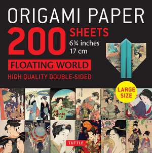 Origami Paper 200 sheets Floating World 6 3/4" (17 cm): Tuttle Origami Paper: Double-Sided Origami Sheets with 12 Different Prints (Instructions for 6 Projects Included) de Tuttle Studio