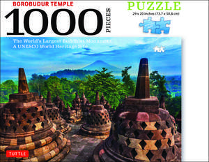 Borobudur Temple, Indonesia - 1000 Piece Jigsaw Puzzle: The World's Largest Buddhist Monument, A UNESCO World Heritage Site (Finished Size 29 in. X 20 in.) de Tuttle Studio