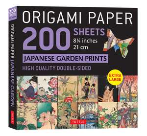 Origami Paper 200 sheets Japanese Garden Prints 8 1/4" 21cm: Double Sided Origami Sheets With 12 Different Prints (Instructions for 6 Projects Included) de Tuttle Studio