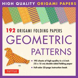 Origami Folding Papers - Geometric Patterns - 192 Sheets: 10 Different Patterns of 6 Inch (15 cm) Double-Sided Origami Paper (includes Instructions for 4 Projects) de Tuttle Studio