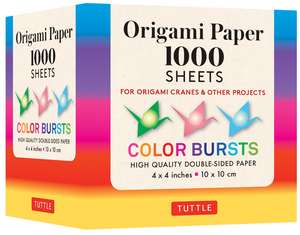 Origami Paper Color Bursts 1,000 sheets 4" (10 cm): Tuttle Origami Paper: Double-Sided Origami Sheets Printed with 12 Different Designs (Instructions Included) de Tuttle Studio