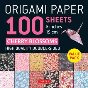 Origami Paper 100 Sheets Cherry Blossoms 6" (15 cm): Tuttle Origami Paper: Double-Sided Origami Sheets Printed with 12 Different Patterns (Instructions for 5 Projects Included) de Tuttle Studio